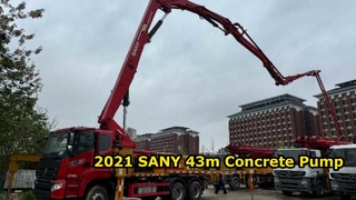 Bomba de lança de concreto SANY 43m 2021 para venda - Chassi SANY original - Melhor preço