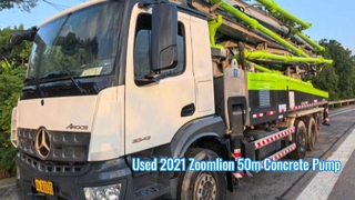 Chassi Mercedes-Benz usado 2020 Zoomlion 50m para caminhão com bomba de concreto